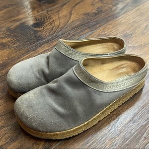 Stegmann Slippers grey Wool Felt Clogs Mules Slip Ons Comfort Shoes 10